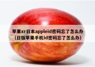 苹果xr日本appleid密码忘了怎么办（日版苹果手机id密码忘了怎么办）